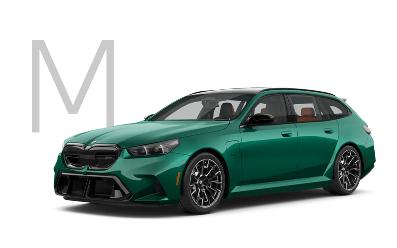 The new BMW M5 Touring in green with M logo. | Newbold BMW in O Fallon IL