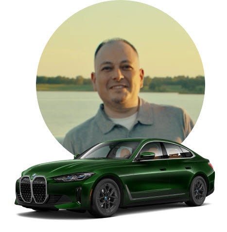 Image of David and his BMW i4.